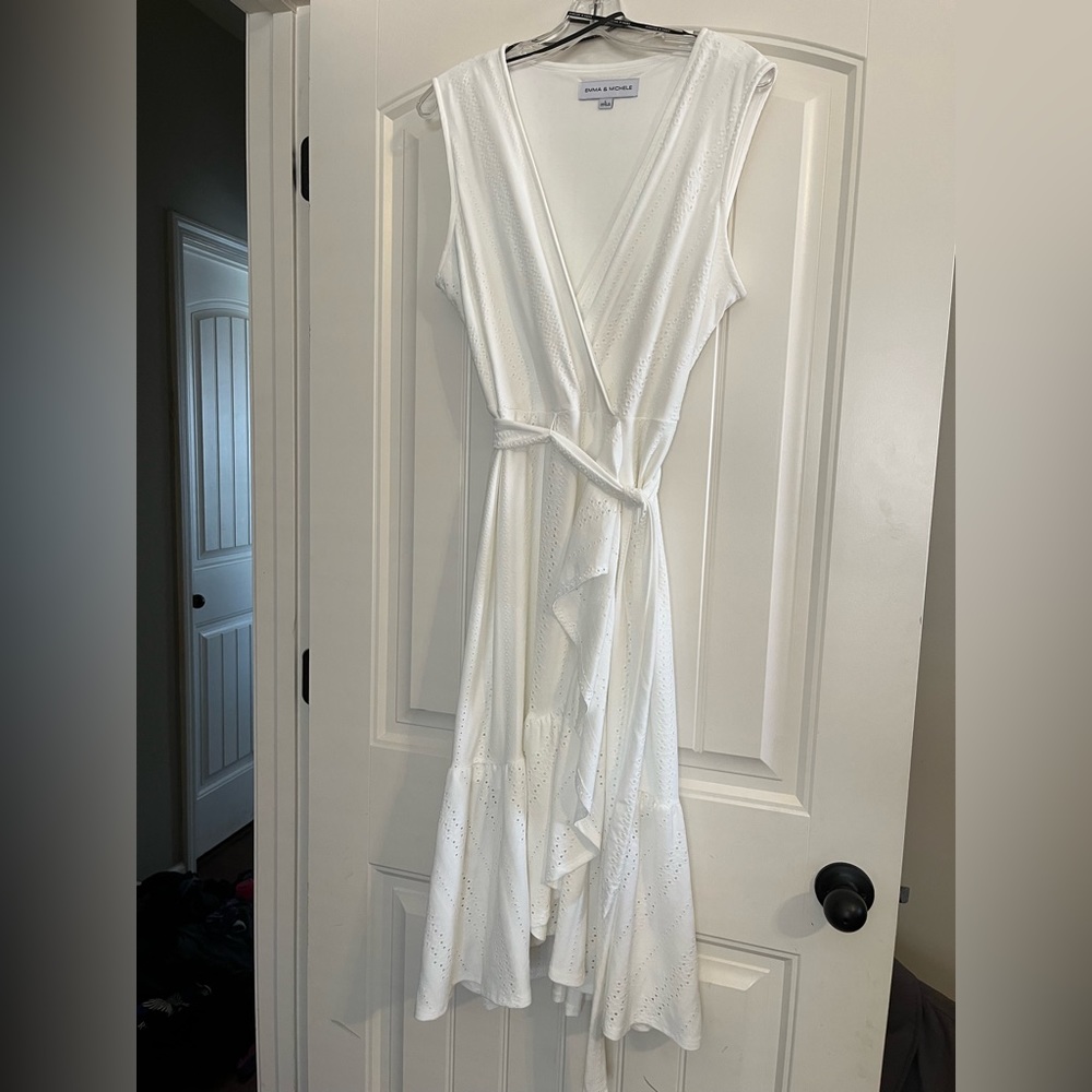 White Dress with eyelet pattern